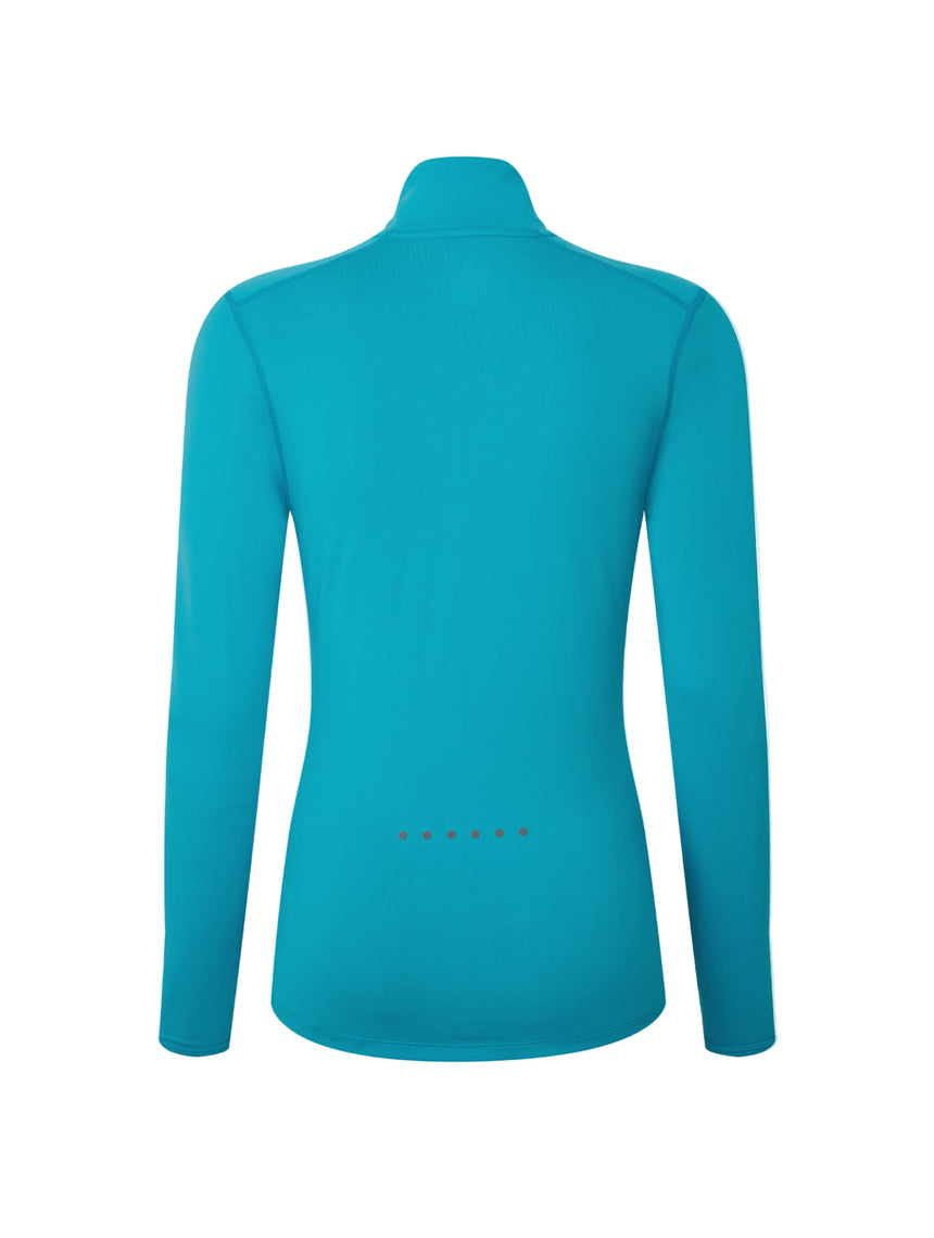 Ronhill Women's Core Thermal 1/2 Zip in Azure/Bright White - back