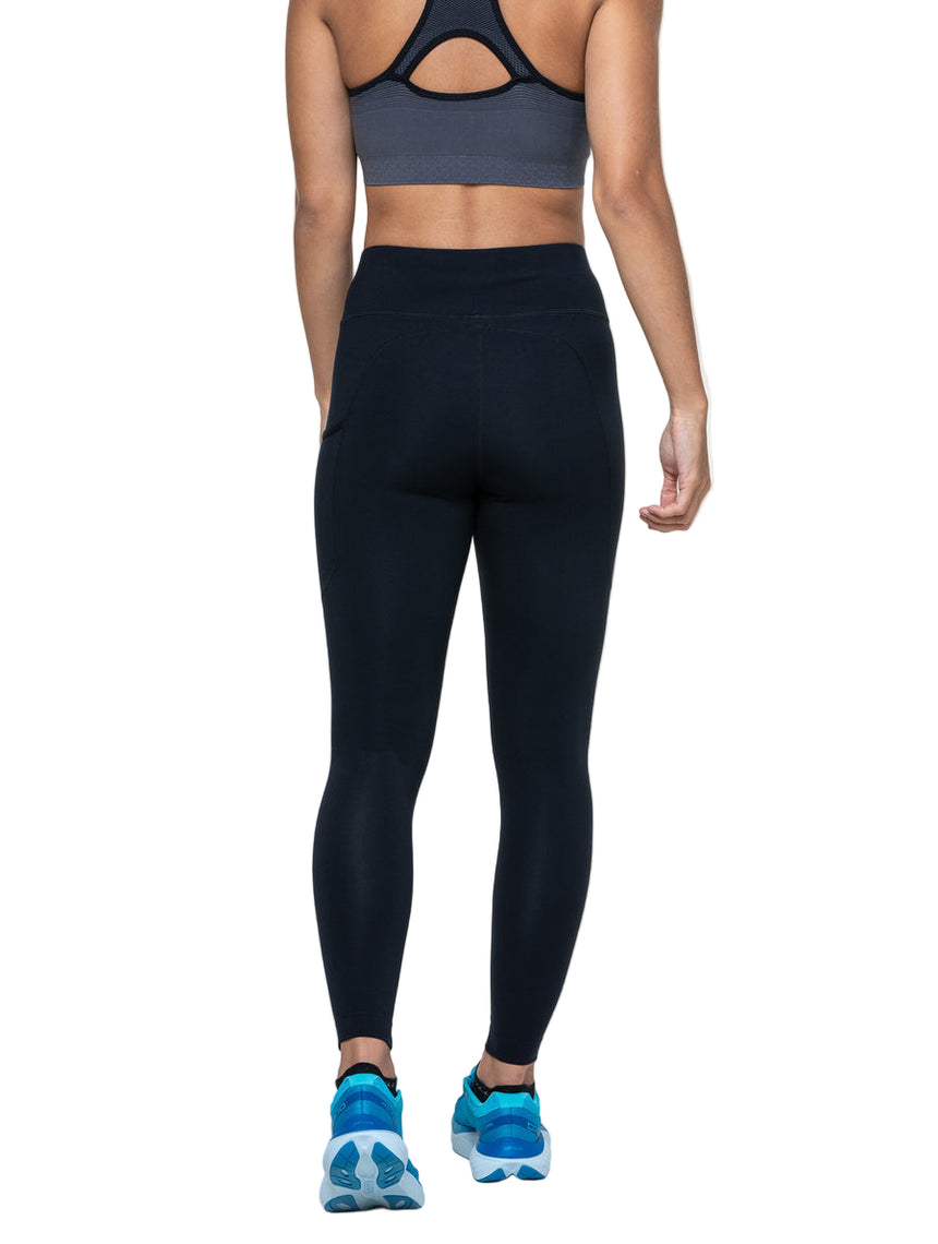Ronhill Women's Core Tight in All Black - worn, back