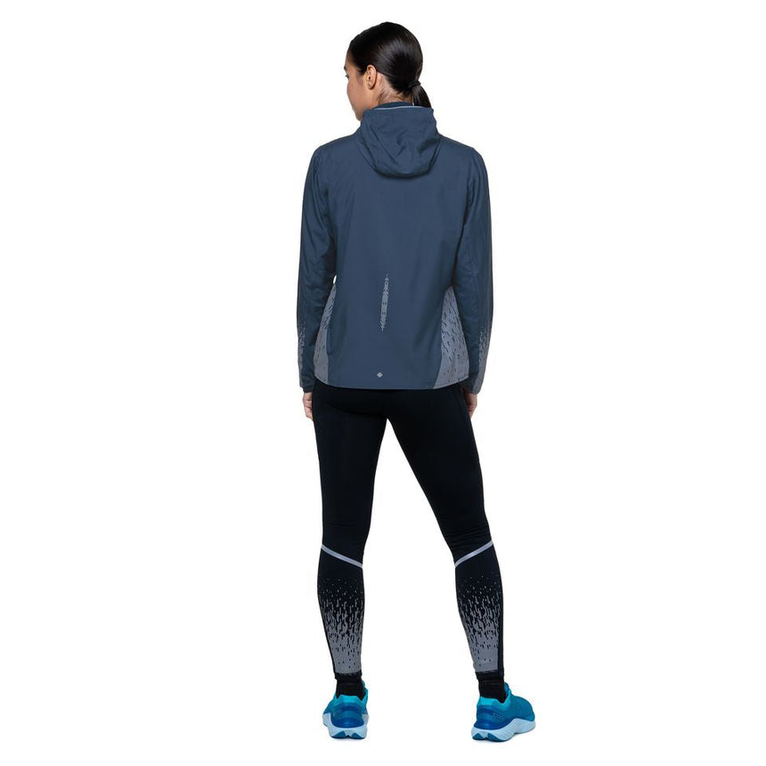 Ronhill Women's Tech Reflect Jacket in Dark Navy/Reflect - worn, back