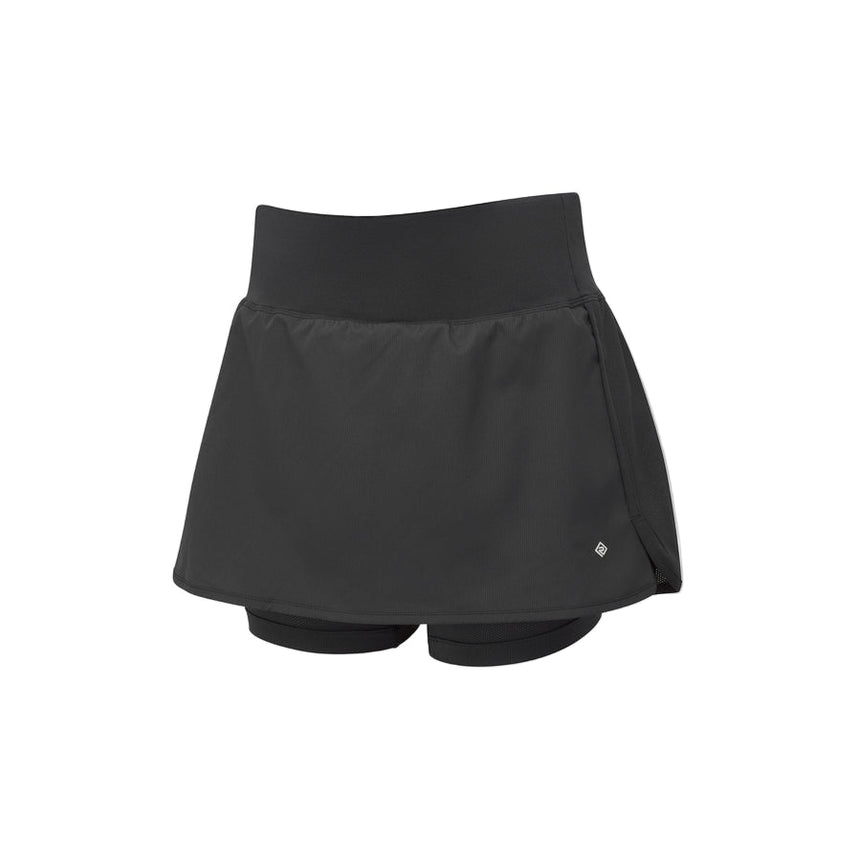 Ronhill Women's Tech Skort in All Black - front