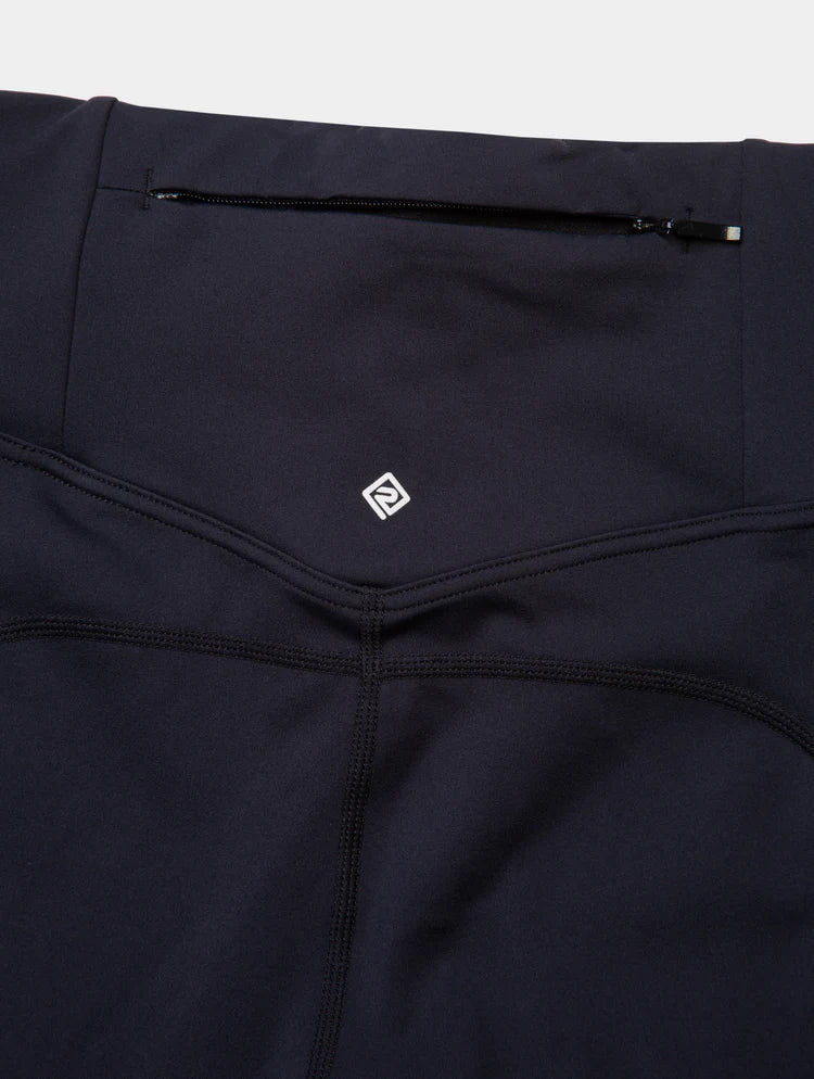 Ronhill Women's Tech Capri Outdoor Action All Black- Secure Pocket