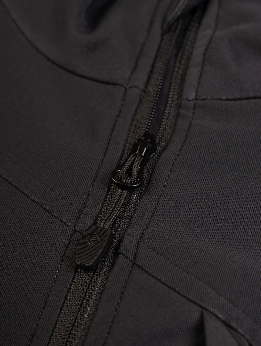 Ronhill Women's Tech GORE-TEX® Windstopper Jacket Outdoor Action All Black- Center Front Zip