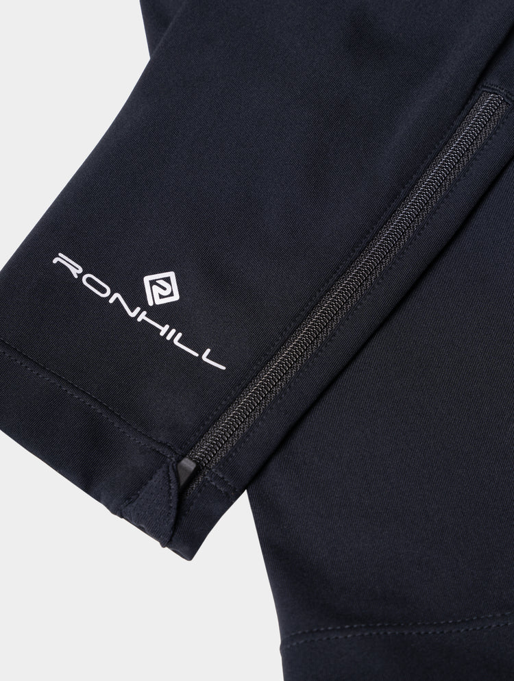 Ronhill Women's Tech Paragon Tight Outdoor Action All Black- Brand Logo
