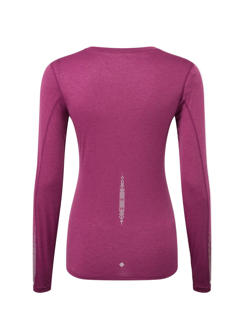 Ronhill Women's Tech Reflect L/S Tee Outdoor Action Blackcurrant/Reflect- Back
