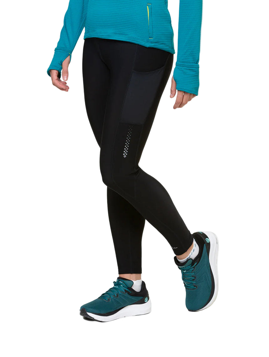 Ronhill Women's Tech Winter Tight Outdoor Action All Black- Front Fit
