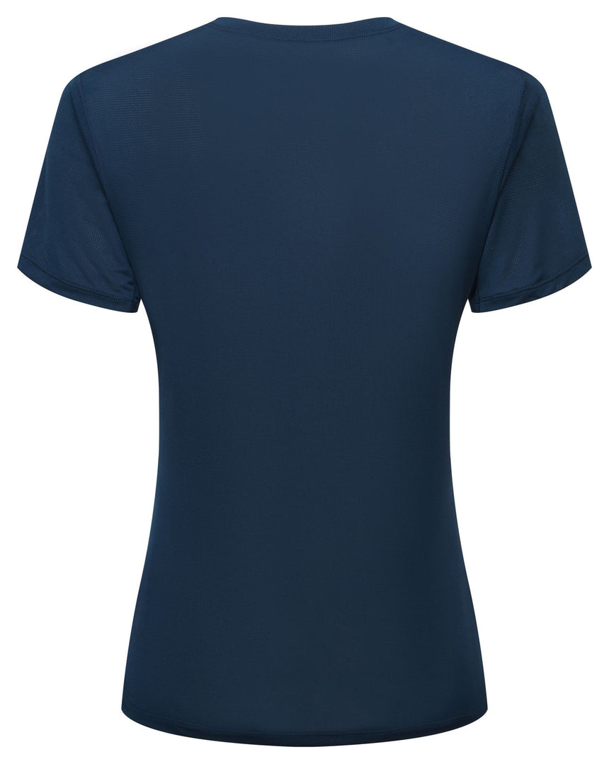 Ronhill Women's Tech S/S Tee Outdoor Action Dark Navy/Dusty Tulip- Back
