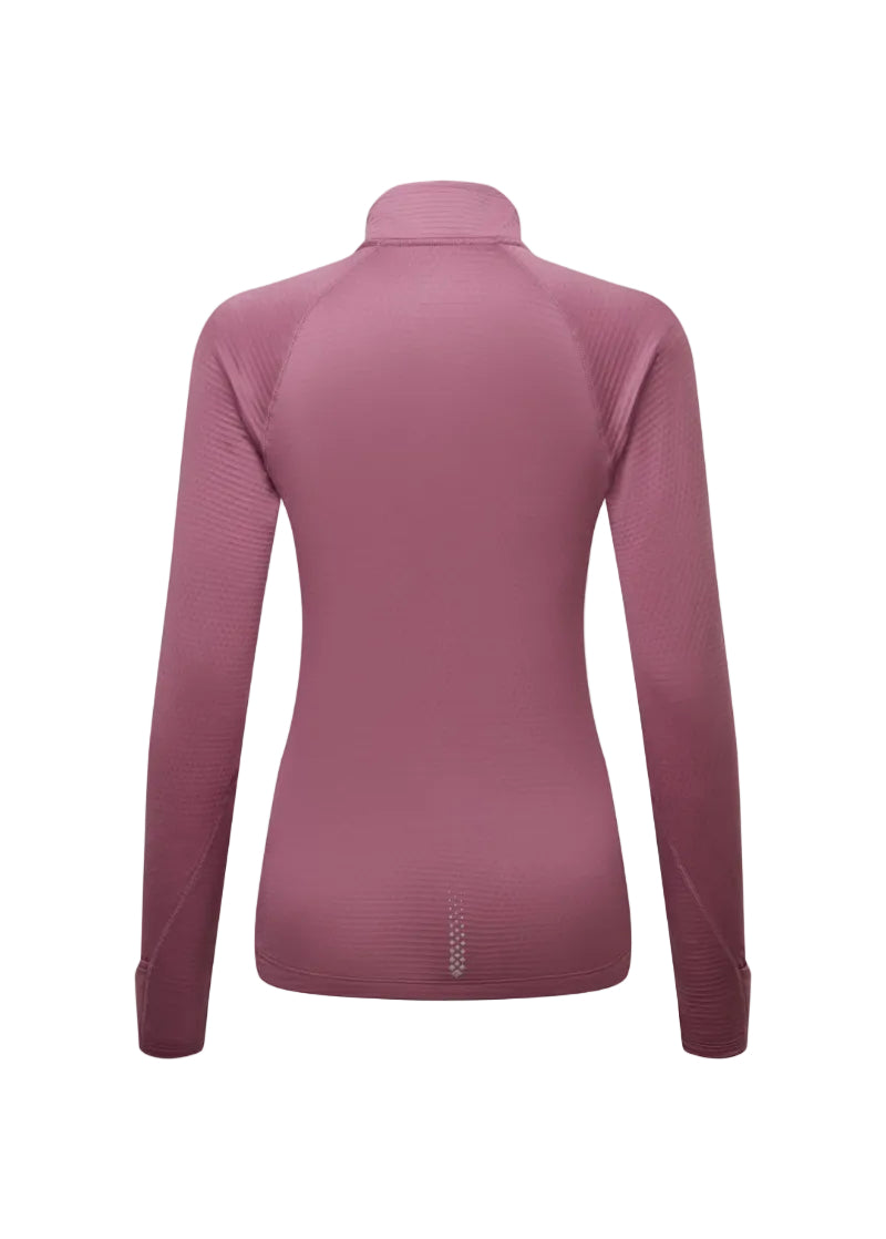 Ronhill Women's Tech Winter 1/2 Zip Outdoor Action Dusty Tulip/Dark Navy- Back
