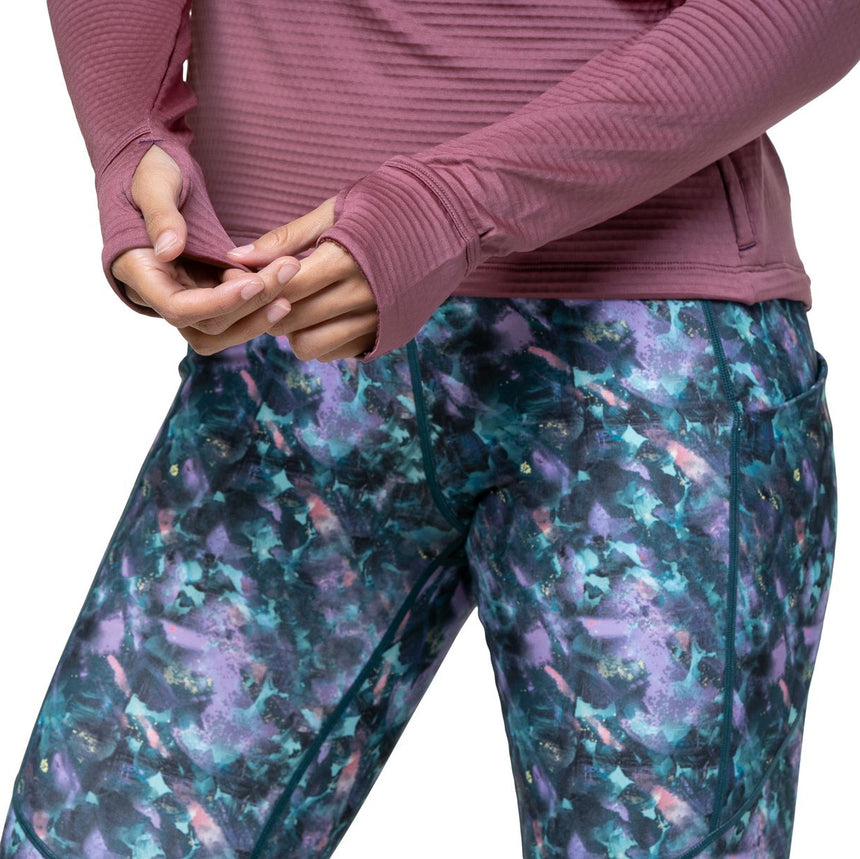 Ronhill Women's Tech Winter 1/2 Zip Outdoor Action Dusty Tulip/Dark Navy - Thumb Loops