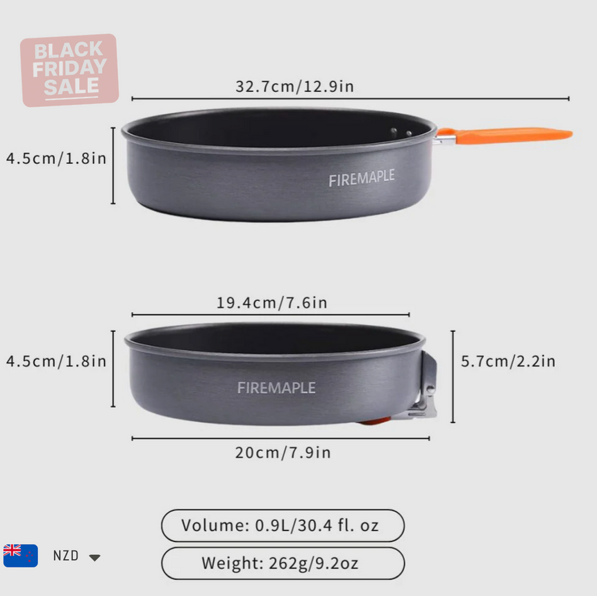 FiremapleFiremaple 194mm Frypan Non-StickOutdoor Action