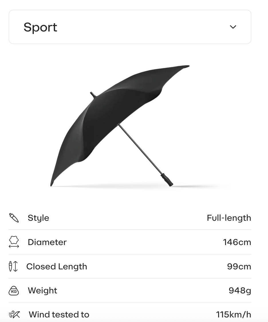 BluntBLUNT Sport UmbrellaOutdoor Action
