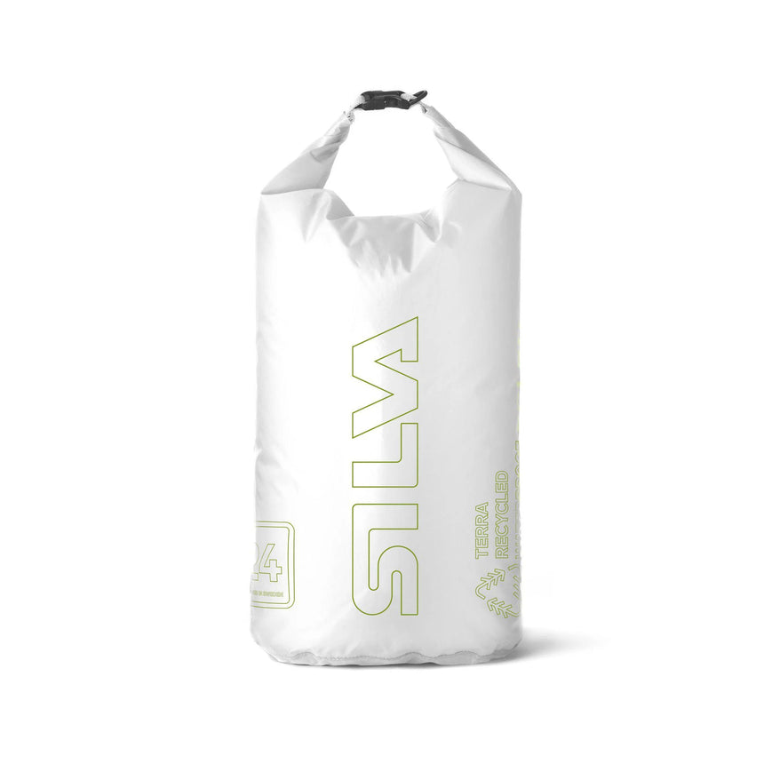 White dry bag with 'Silva' branding on a white background
