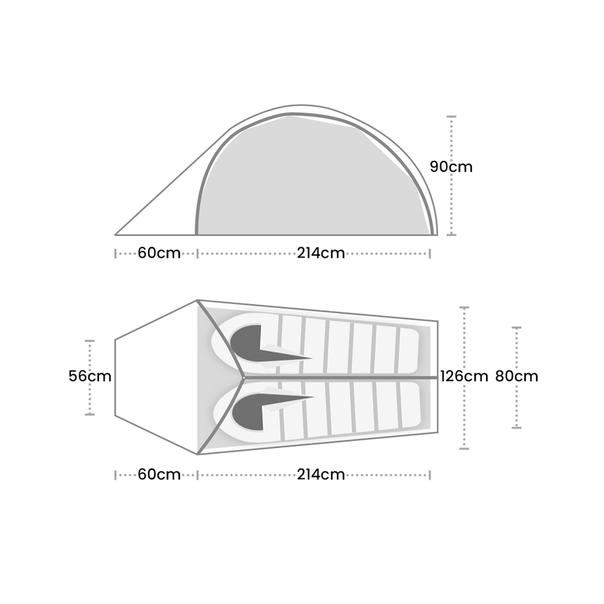 Terra Nova Solar Photon 2 Tent Outdoor Action- Floorplan