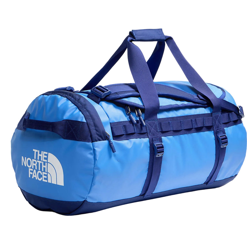 The North Face Base Camp Duffel - Medium in Active Blue/Bold Blue - three-quarter
