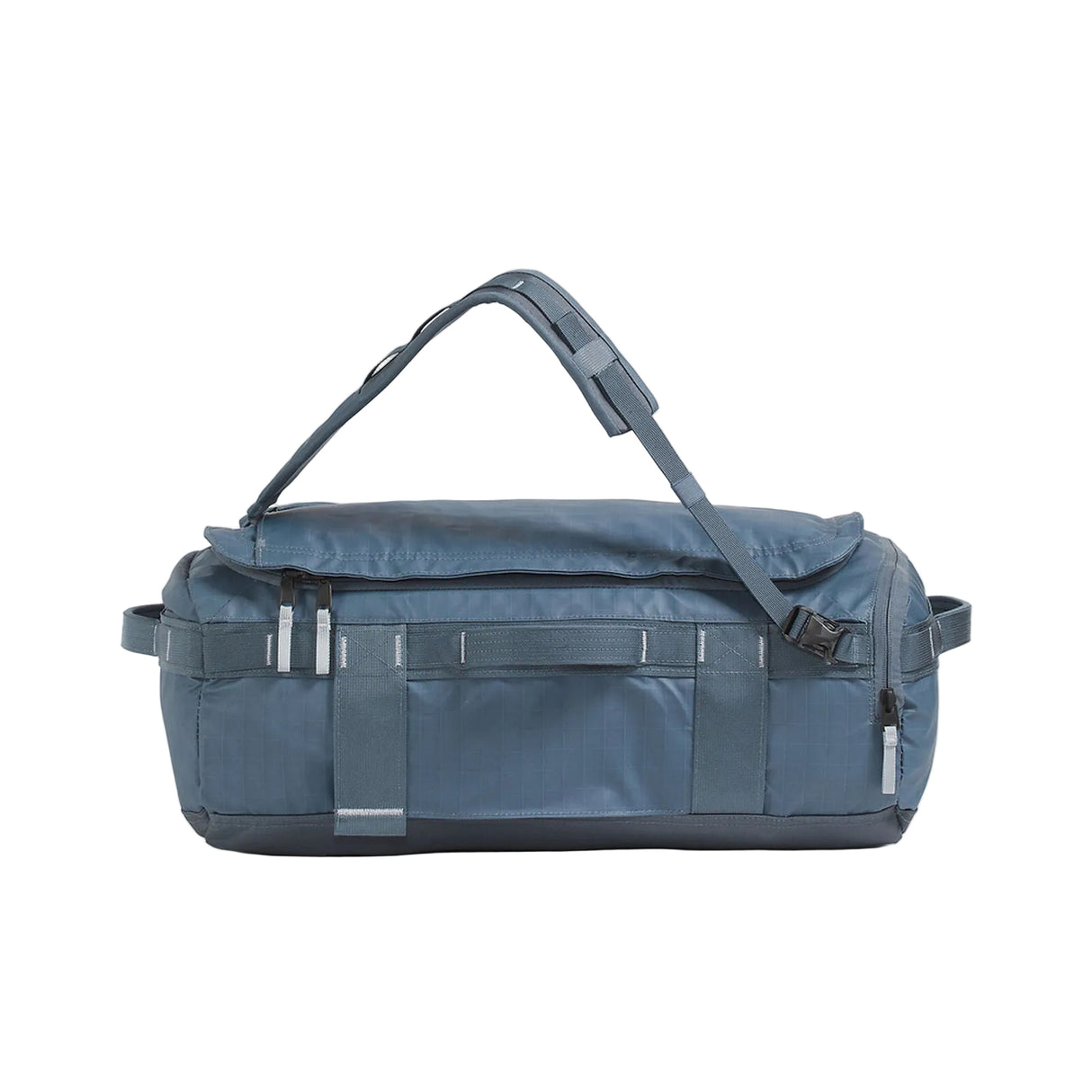 The North Face Base Camp Voyager Duffel 32L in Granite Grey/Frost Grey - front