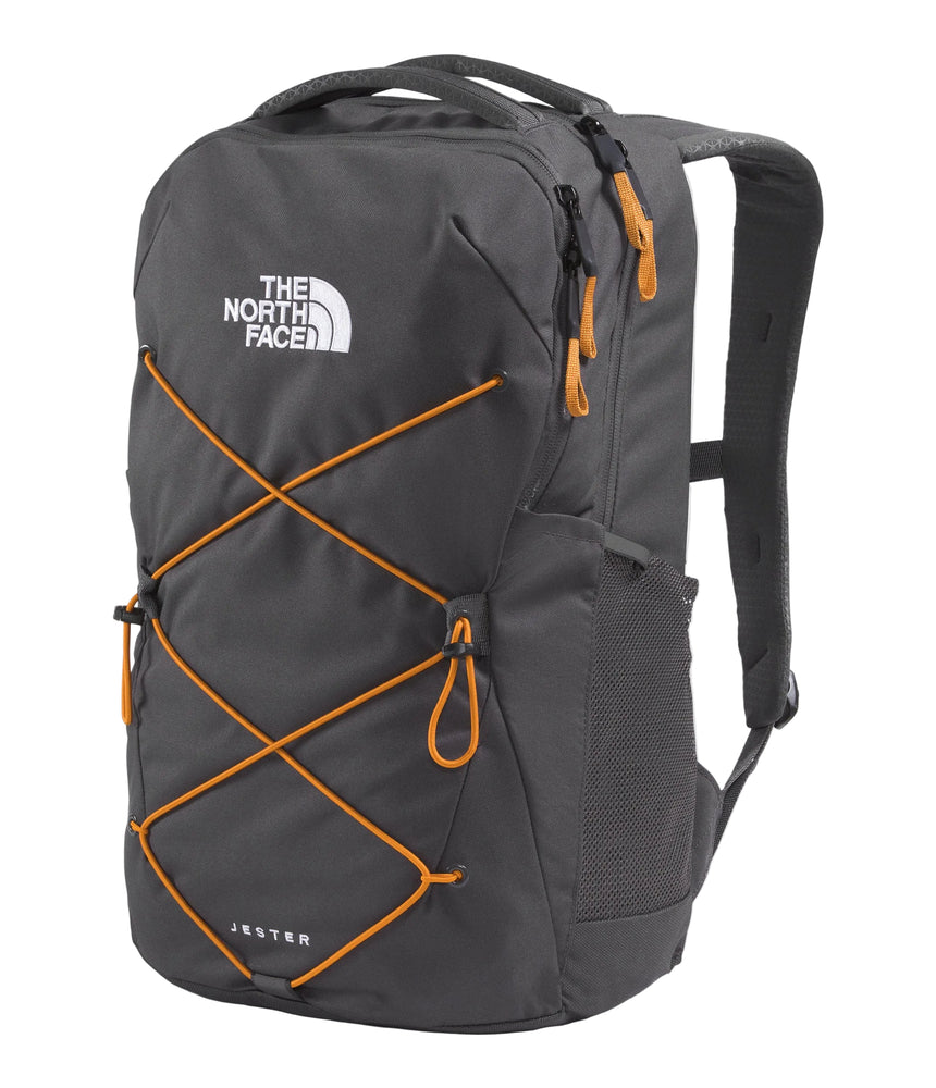The North Face Jester 28L Backpack Anthracite Grey - lifestyle shot showing 27.5 litre capacity and everyday carry functionality