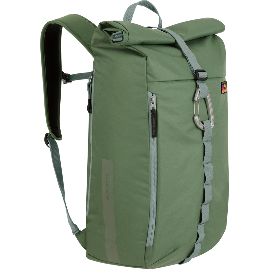 Wild Country Climbing Flow Back Pack - front right angle view green
