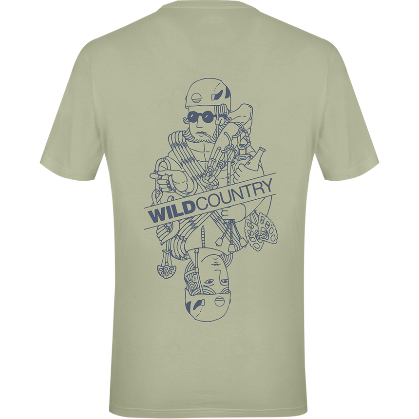 Wild Country Climbing Flow T-Shirt Man Outdoor Action Jade - Back