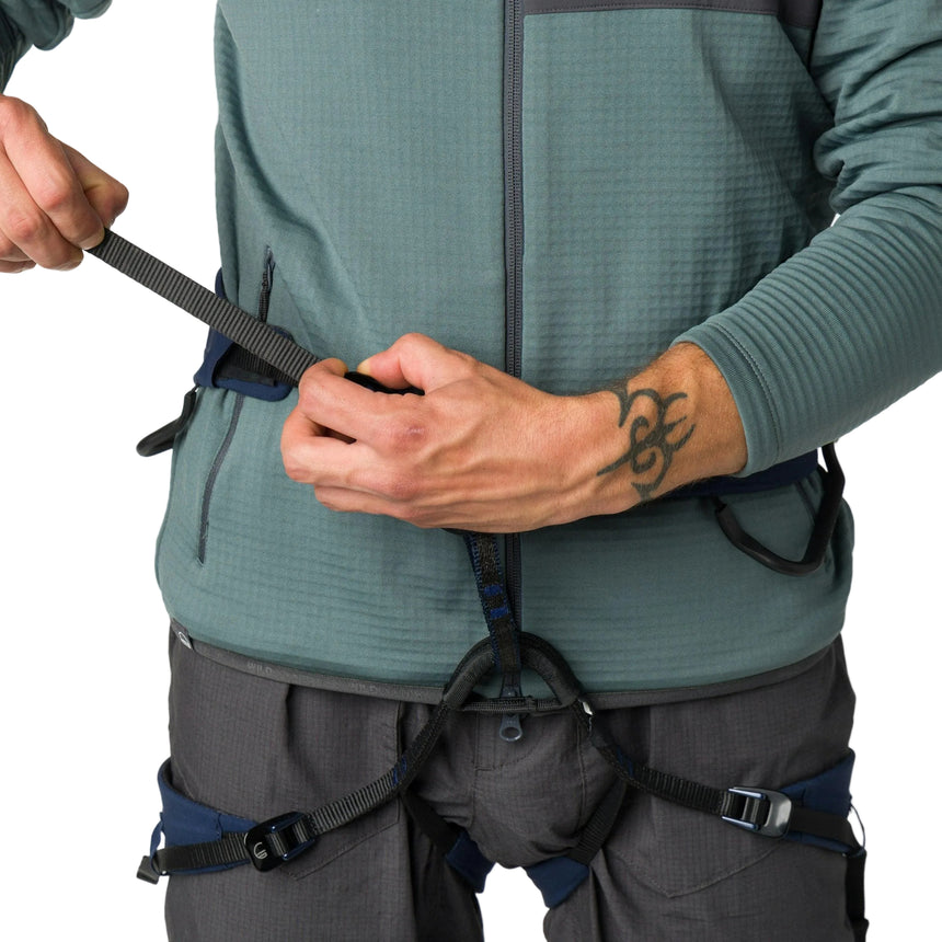 Wild Country Climbing Mosquito Pro Harness Outdoor Action Navy - 3-webbing belt construction