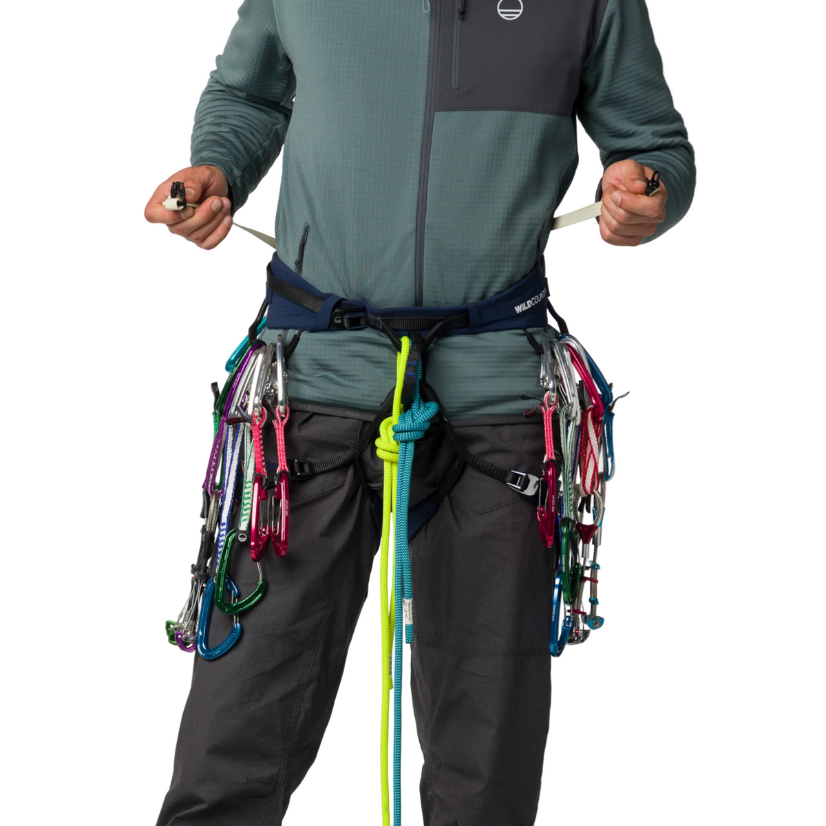 Wild Country Climbing Mosquito Pro Harness Outdoor Action Navy - Front gear loops