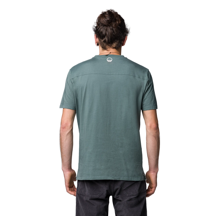 Wild Country Climbing Spotter T-Shirt Man Outdoor Action Marsh - Back Fit on Model