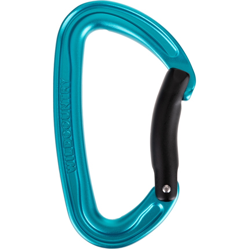 Wild Country Climbing Wildsport Bent Gate Carabiner Outdoor Action Turquoise - Side