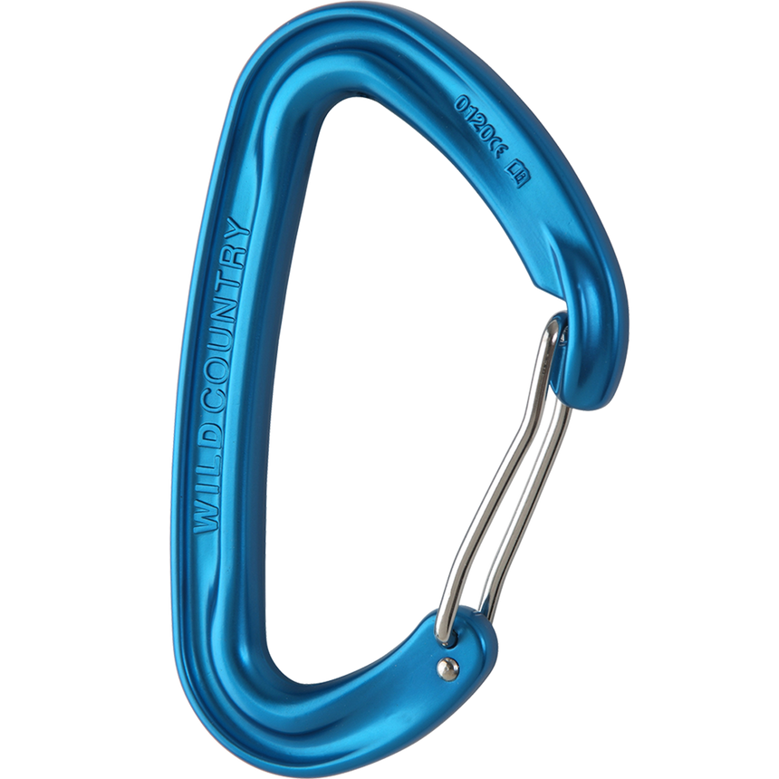 Wild Country Climbing Wildwire Carabiner Outdoor Action Blue - Angle