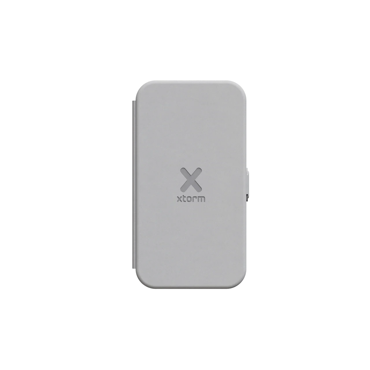 Xtorm Foldable Wireless Travel Charger 3-in-1 - Folded with Logo Top View