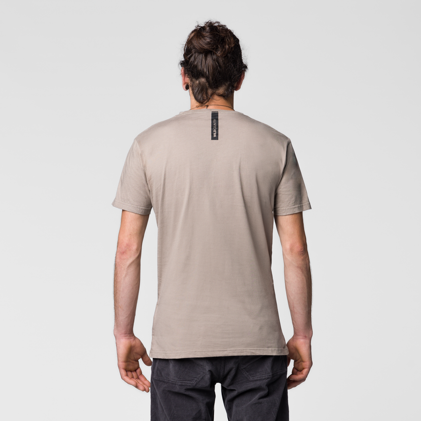 Wild Country Climbing Flow T-Shirt Man Outdoor Action Brindle - Back Fit on Model