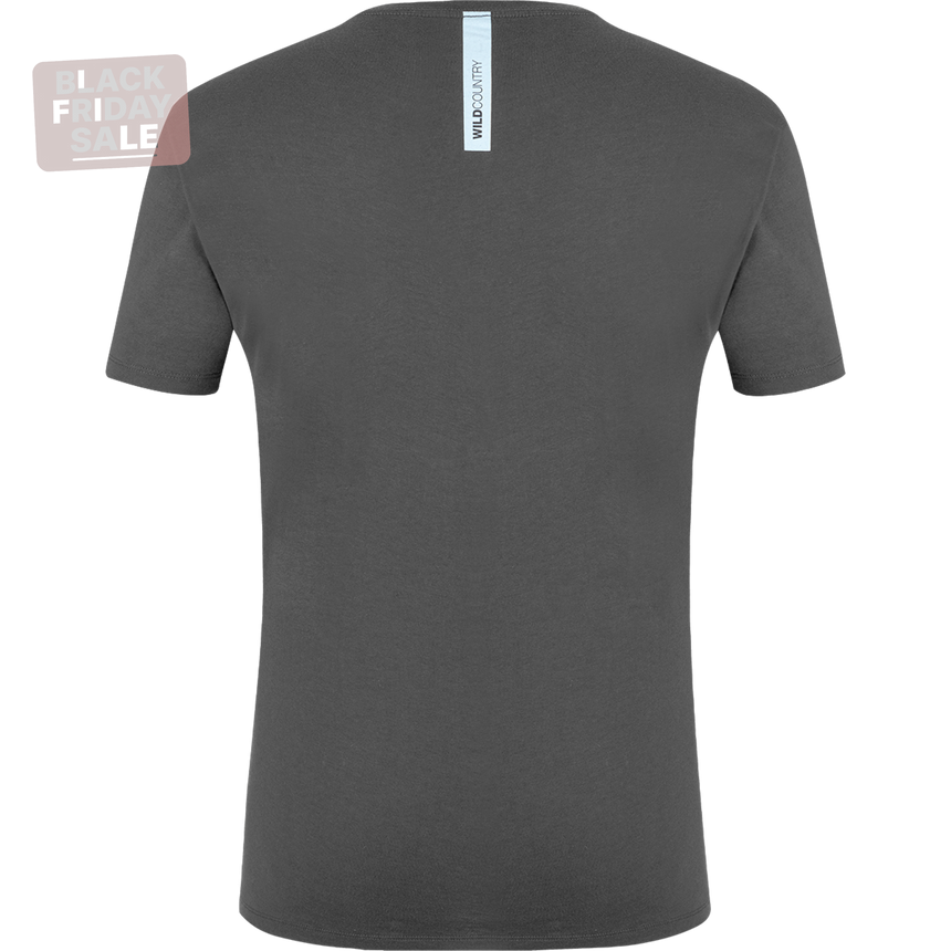 Wild Country Climbing Heritage T-Shirt Man Outdoor Action Onyx - Back