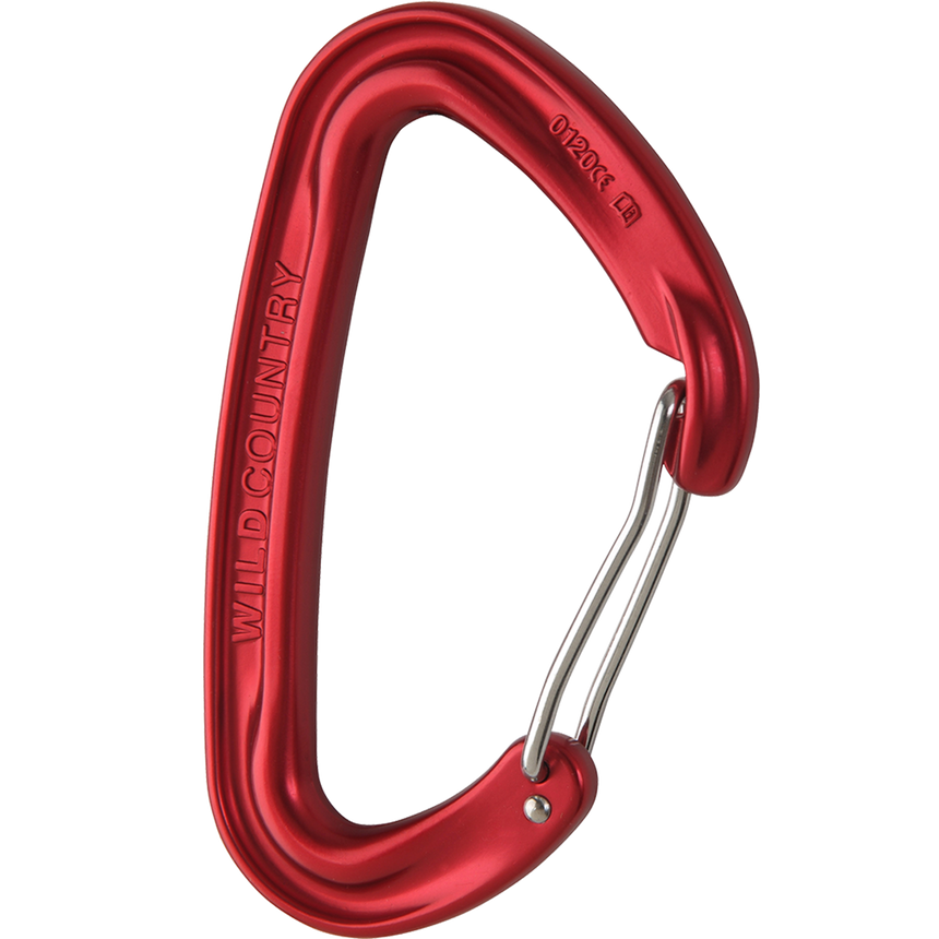 Wild Country Climbing Wildwire Carabiner Outdoor Action Red - Side