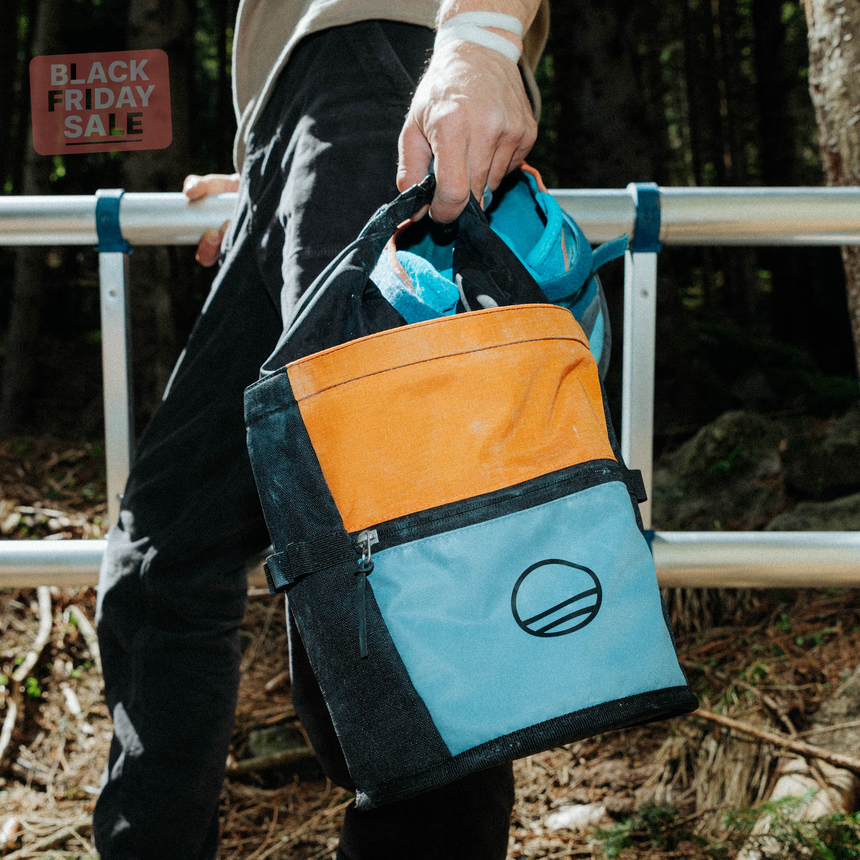 Wild Country Climbing Sequence Chalk Bucket Outdoor Action Deepwater/Sandstone/Black -Product In Use