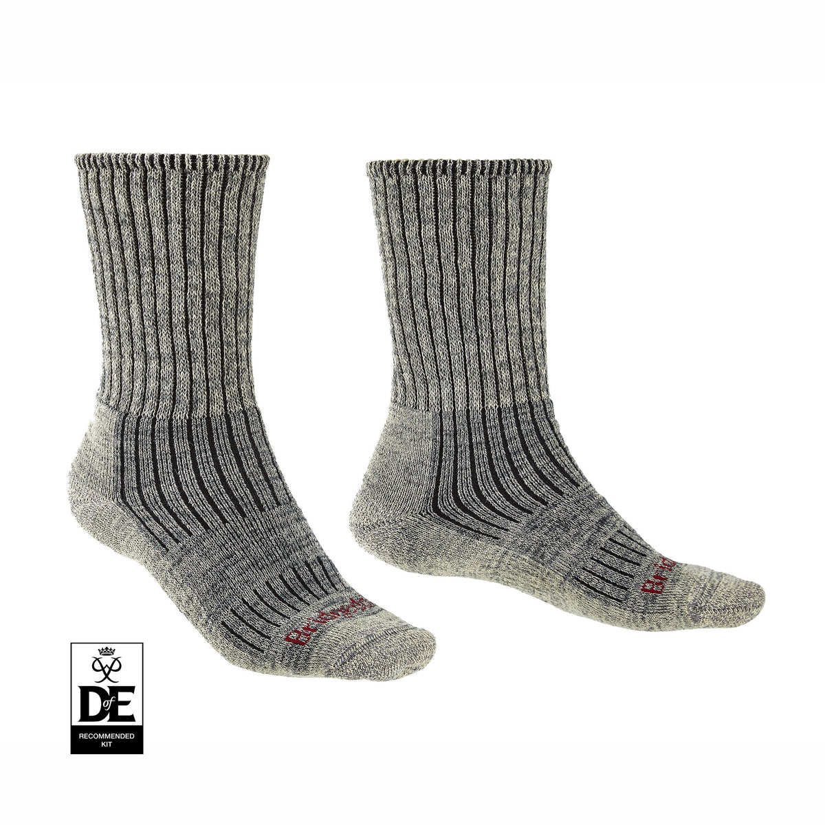 Bridgedale Men's Hike Midweight Merino Comfort Boot Socks in Stone Grey, product view
