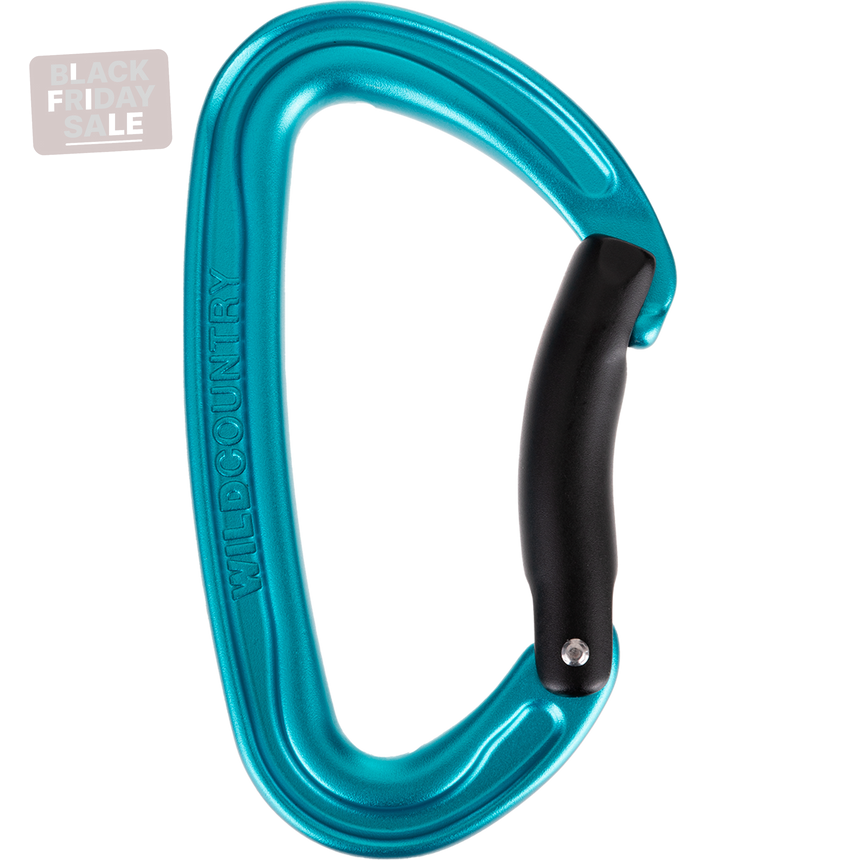 Wild Country Climbing Wildsport Bent Gate Carabiner Outdoor Action Turquoise - Side