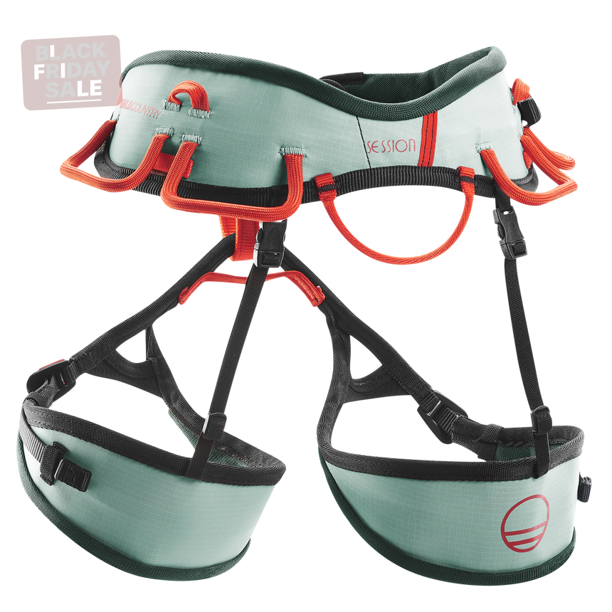 Wild Country Climbing Session Woman's Harness Outdoor Action Aquifer/Orange - Front