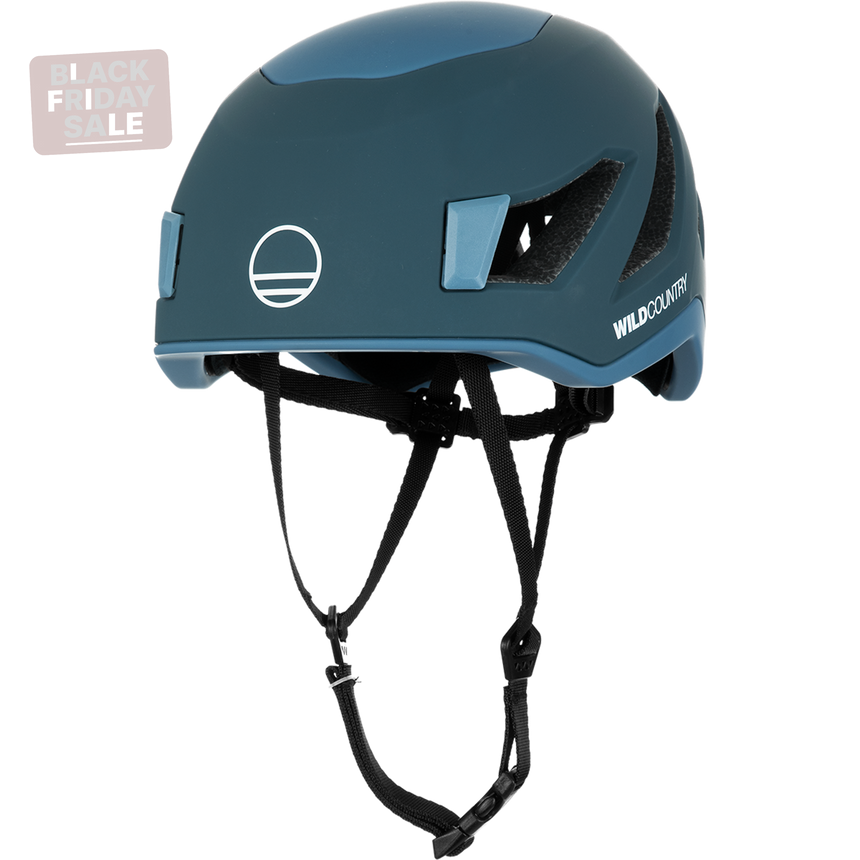 Wild Country Climbing Syncro Helmet Outdoor Action Petrol - Front Angled