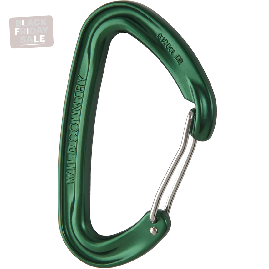 Wild Country Climbing Wildwire Carabiner Outdoor Action Green - Side