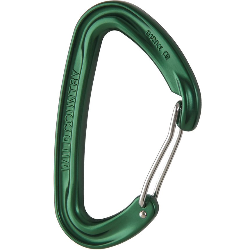 Wild Country Climbing Wildwire Carabiner Outdoor Action Green - Side