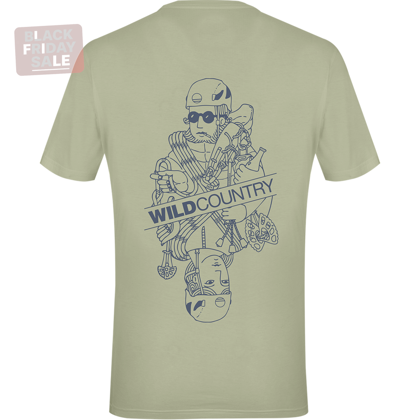 Wild Country Climbing Flow T-Shirt Man Outdoor Action Jade - Back