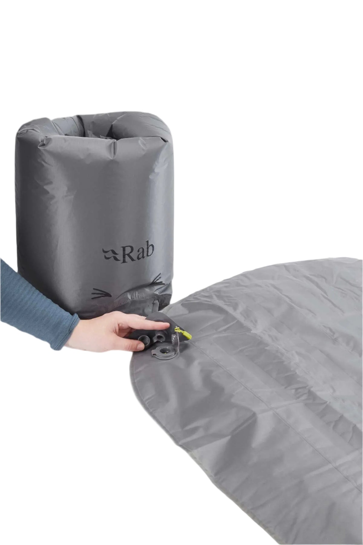 Rab Ionosphere 5 Sleep Mat in Dark Pollen - pump sack, valve