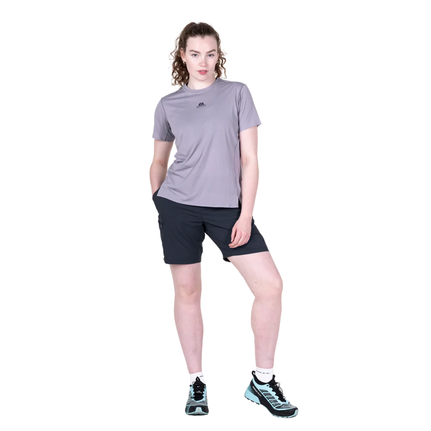 Mountain Equipment Dynamo Women's Short in Blue Nights - back view showing zipped rear pocket