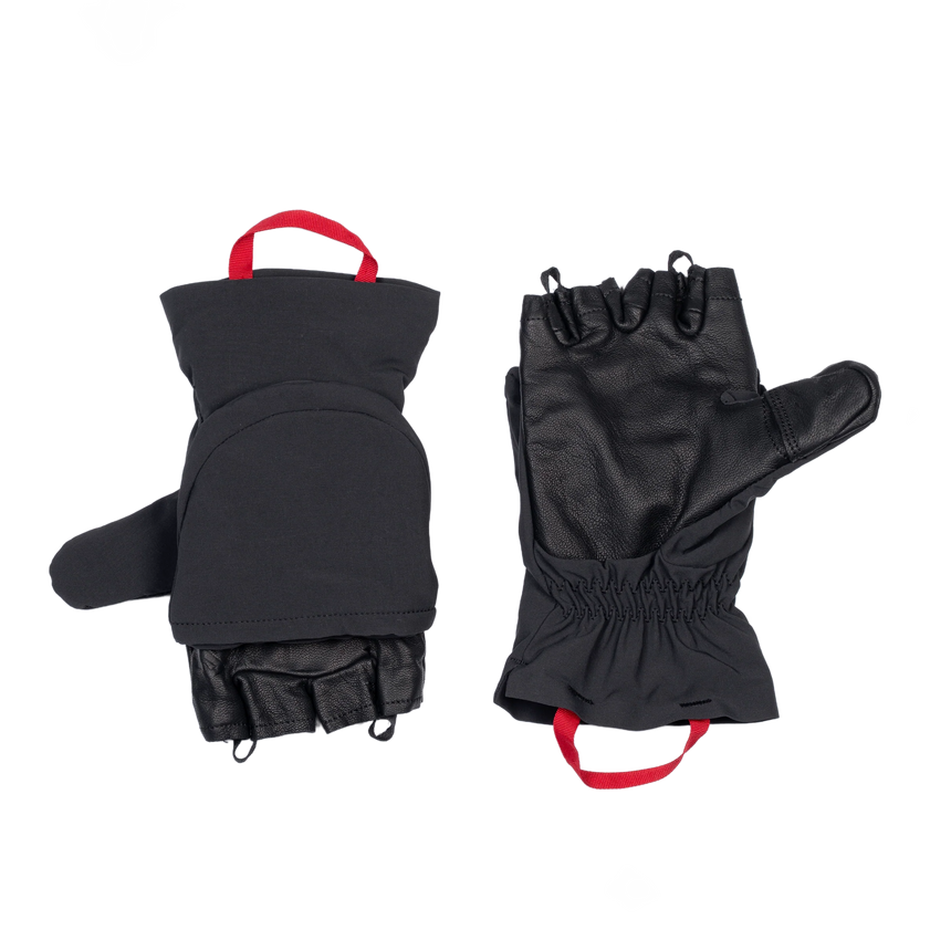 Adjustable wrist closure detail on Mountain Equipment G2 Alpine Combi Mitt in Black/Black