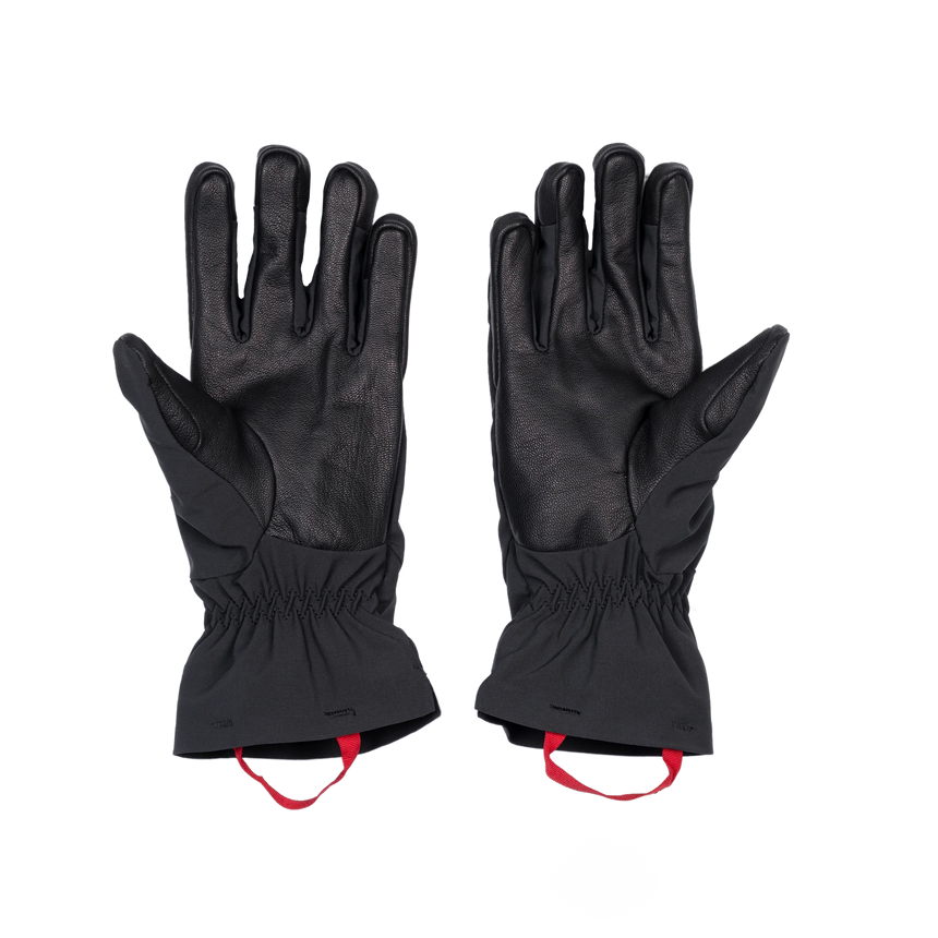 Mountain Equipment G2 Alpine Men's Glove in Black/Black - back view showing pre-curved fingers