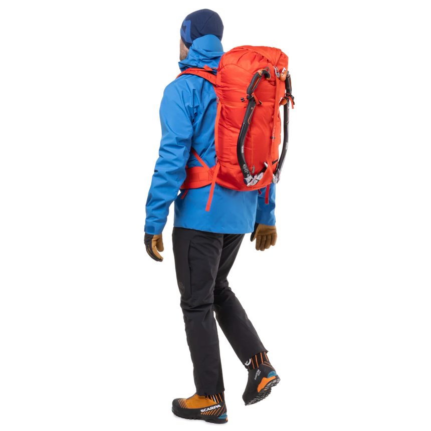 EXOLITE XP stretch softshell fabric detail on Mountain Equipment G2 Mountain Men's Pant in Black