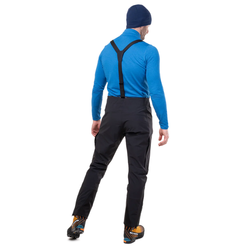 Mountain Equipment G2 Mountain Men's Pant in Black - right side view showing Mountain Fit