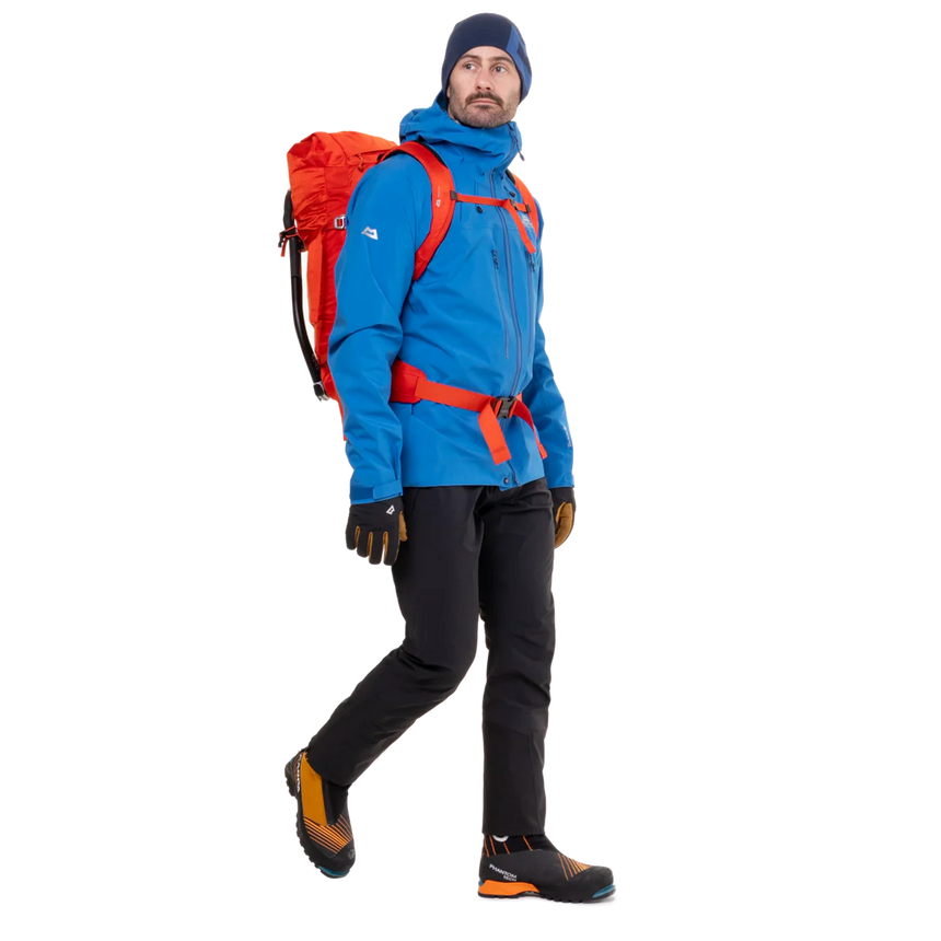 Removable adjustable braces and integrated belt on Mountain Equipment G2 Mountain Men's Pant in Black