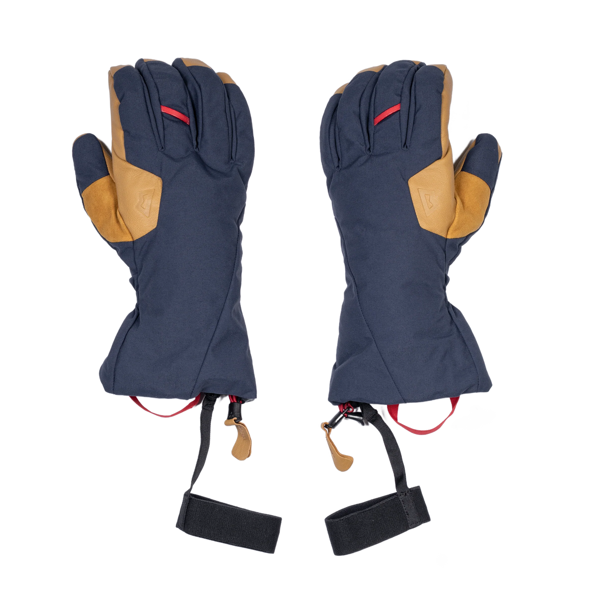 Mountain Equipment Guide Glove in Cosmos/Tan - front view showing 160D Nylon Oxford outer fabric