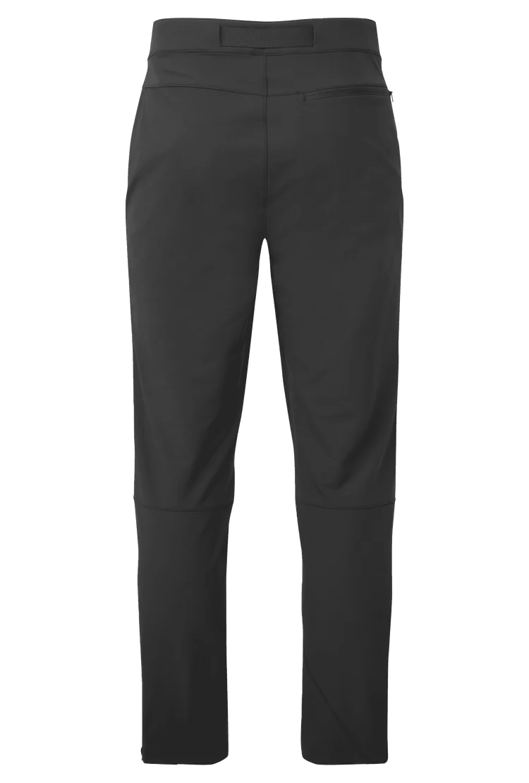 Mountain Equipment Ibex Mountain Men's Pant in Black - back view showing rear zip pocket