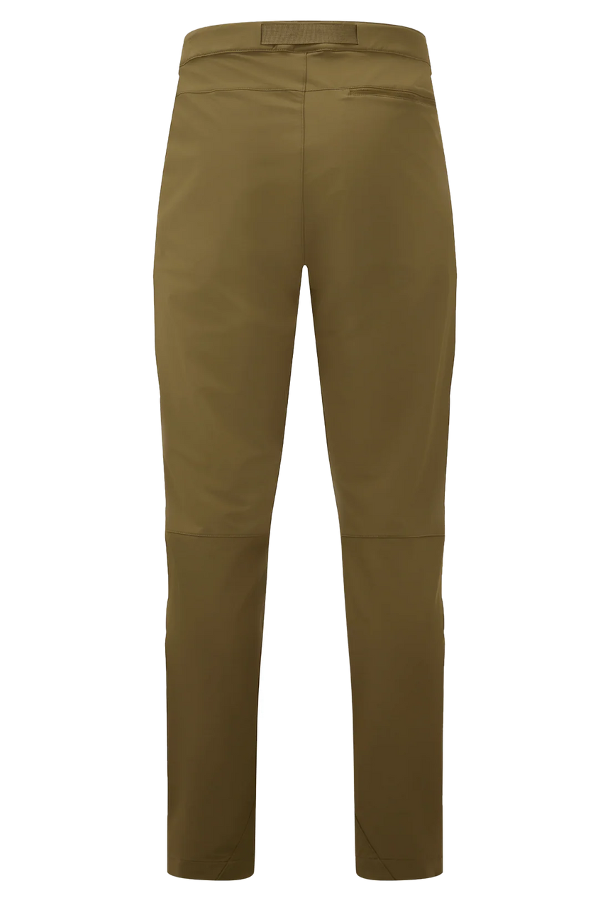 Mountain Equipment Ibex Mountain Men's Pant in Dark Olive - back view showing rear zip pocket