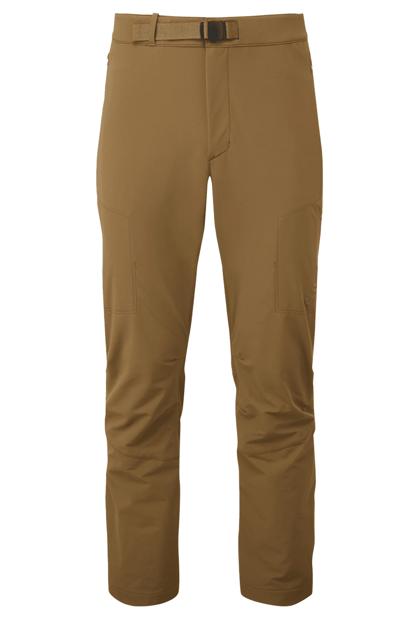 Mountain Equipment Ibex Mountain Men's Pant in Desert Palm - front view showing integrated belt and zip pockets