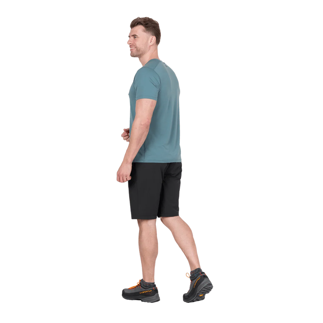 Mountain Equipment Ibex Mountain Men's Short in Black - back view showing rear zip pocket
